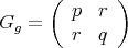( )
p r
Gg = r q