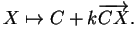 $\displaystyle X \mapsto C+k\overrightarrow{CX}.
$