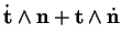 % latex2html id marker 34514
$\displaystyle \dot{{\bf t}}\wedge{\bf n}+{\bf t}\wedge\dot{{\bf n}}$