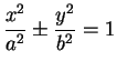 $\displaystyle \frac{x^2}{a^2}\frac{y^2}{b^2}=1
$