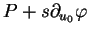 $ P+s\partial_{u_{0}}\varphi$