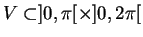 $ V\subset ]0,\pi[\times ]0,2\pi[$