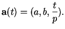% latex2html id marker 37299
$\displaystyle {\bf a}(t)=(a,b,\frac{t}{p}).
$