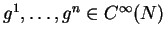 $ g^1,\ldots,g^n\in C^\infty(N)$