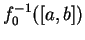 $ f_0^{-1}([a,b])$