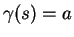 $ \gamma(s)=a$