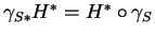 $ \gamma_{S*} H^*=H^*\circ\gamma_S$