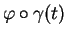 $ \varphi\circ \gamma(t)$