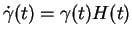 $ \dot{\gamma}(t)=\gamma(t)H(t)$