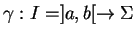 $ \gamma:I=]a,b[\to\Sigma$