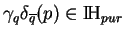 % latex2html id marker 18287
$ \gamma_q\delta_{\overline{q}}(p)\in{\rm I\!H}_{pur}$